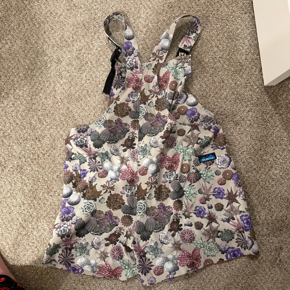 Kavu San Blas Succulent Patterned Short Overalls - Picture 3 of 3
